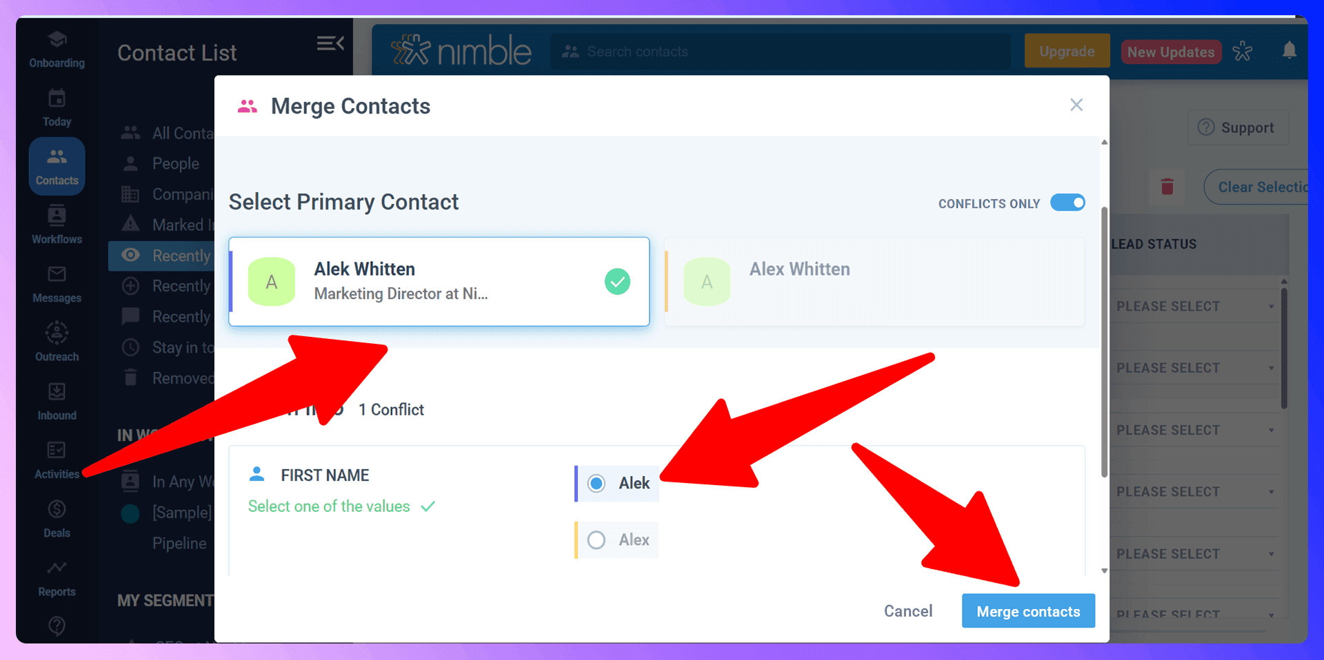 Nimble-Confirm-Data