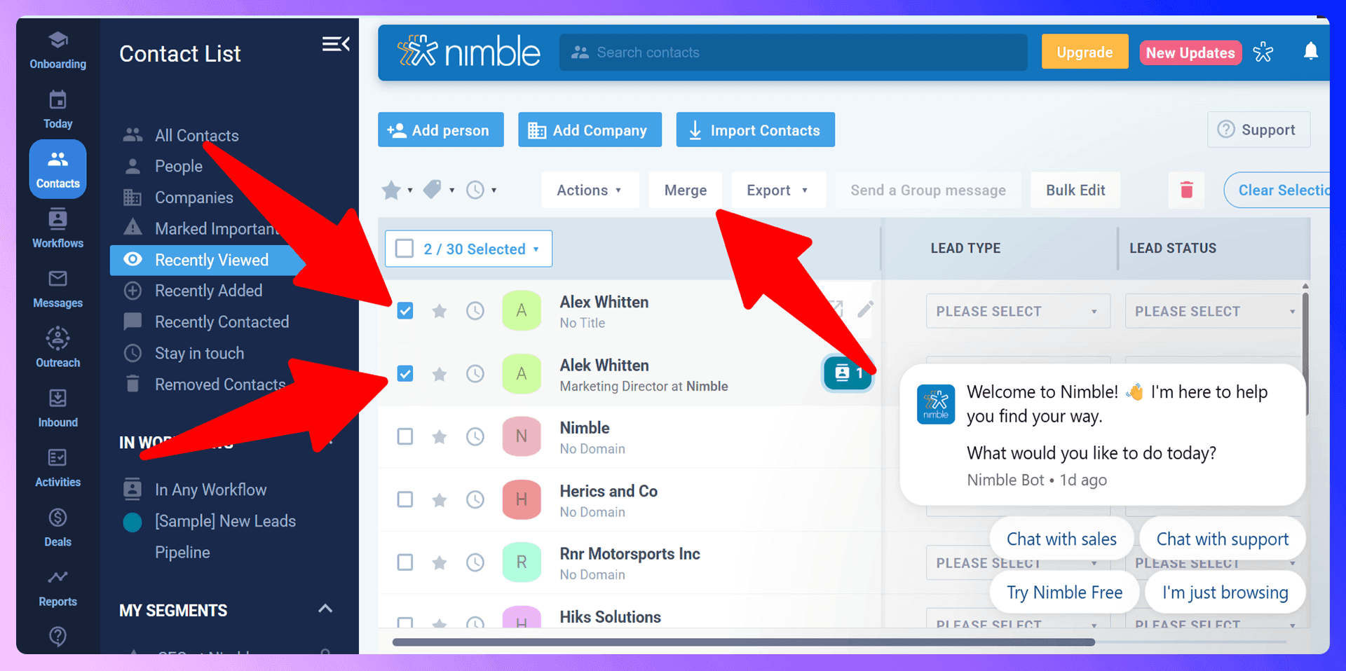 Nimble-Contact
