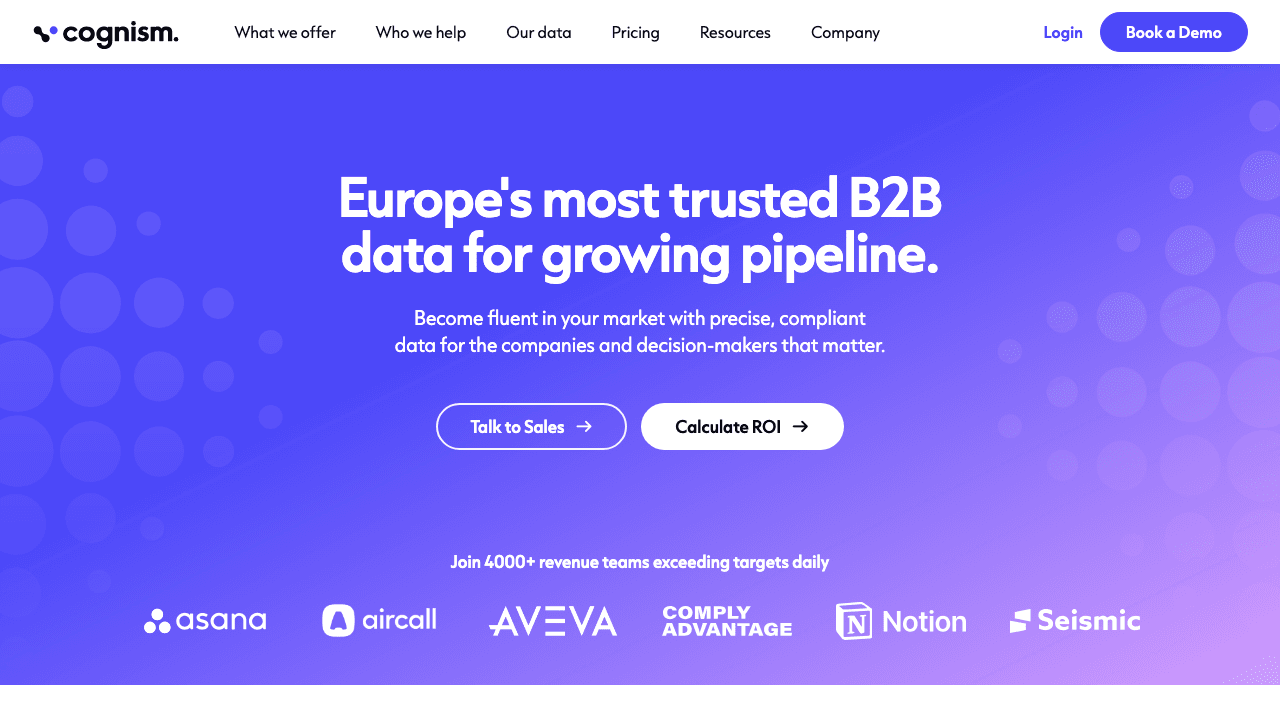 Cognism homepage