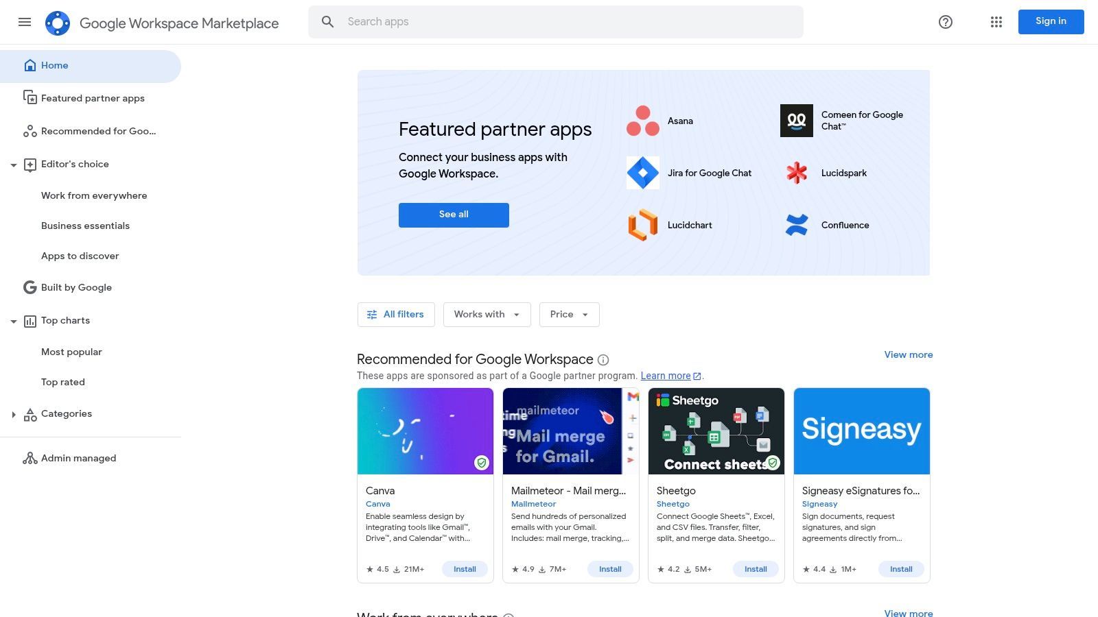 Google Workspace Marketplace – “Works with Gmail”
