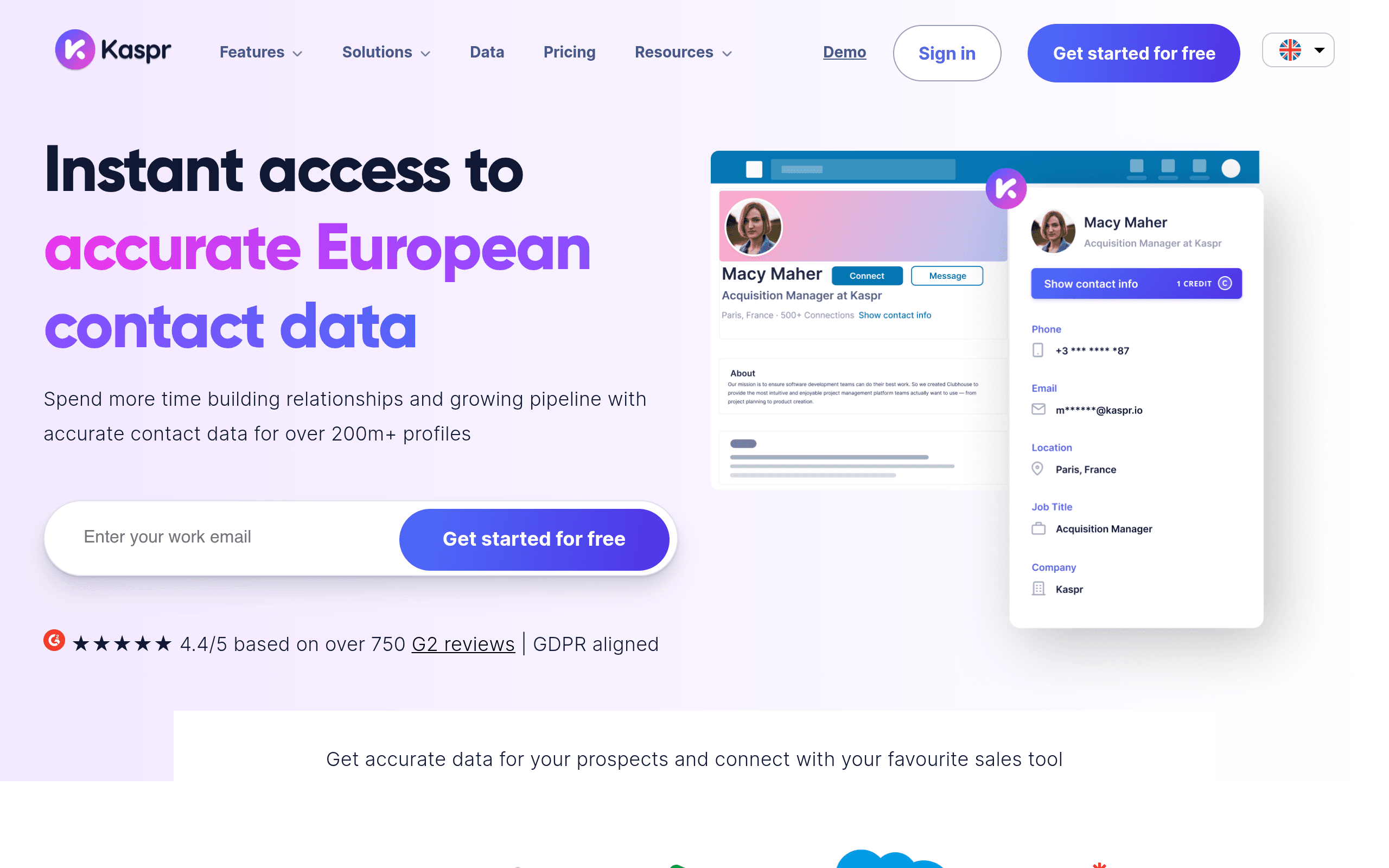Kaspr — instant access to accurate European contact data