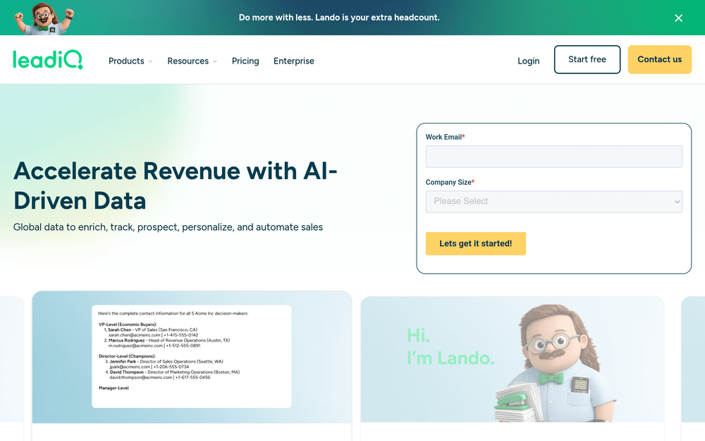 LeadIQ — accelerate revenue with AI-driven data