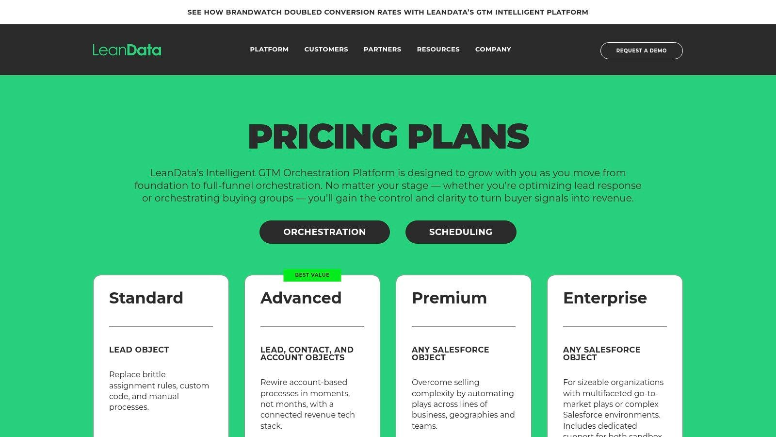 LeanData pricing plans