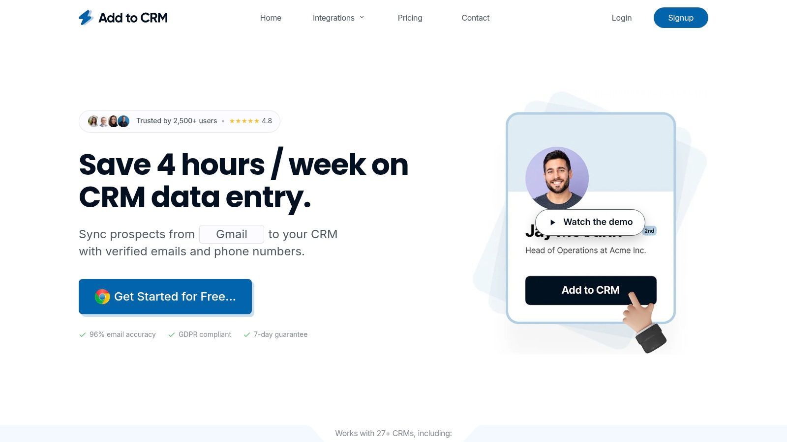 Add to CRM